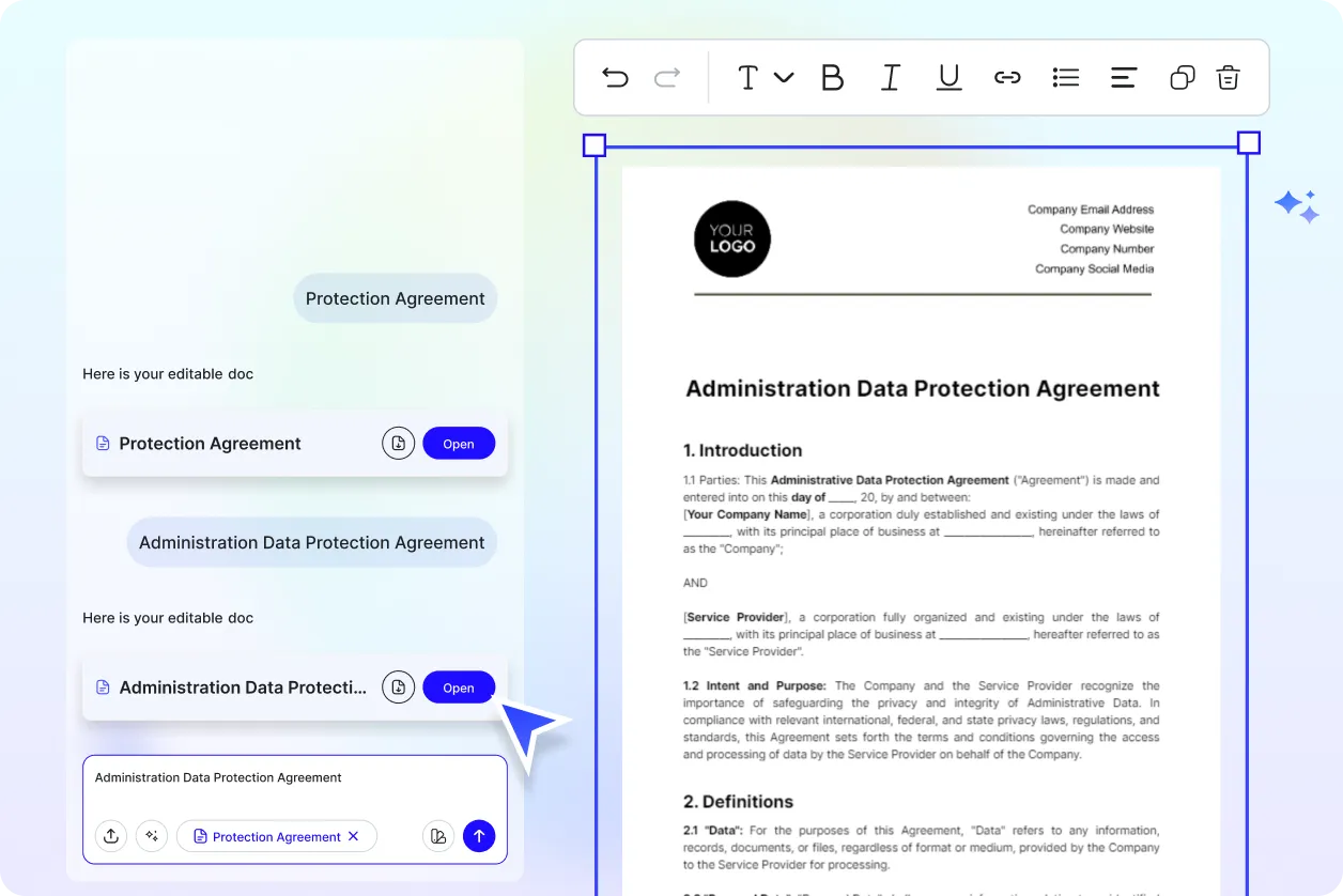 Free AI Protection Agreement Generator, Free Protection Contract Maker Online